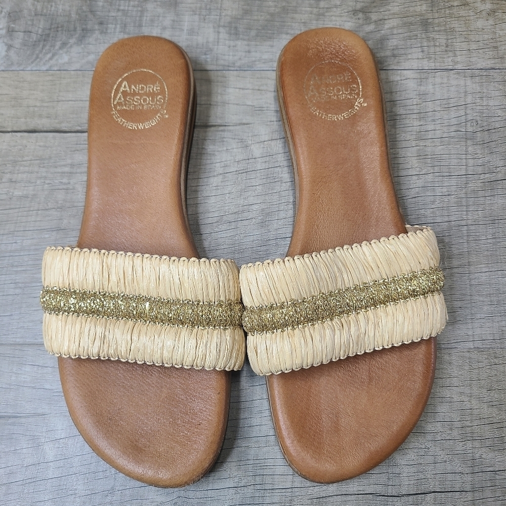 Andre Assous Slide Sandals Size 9